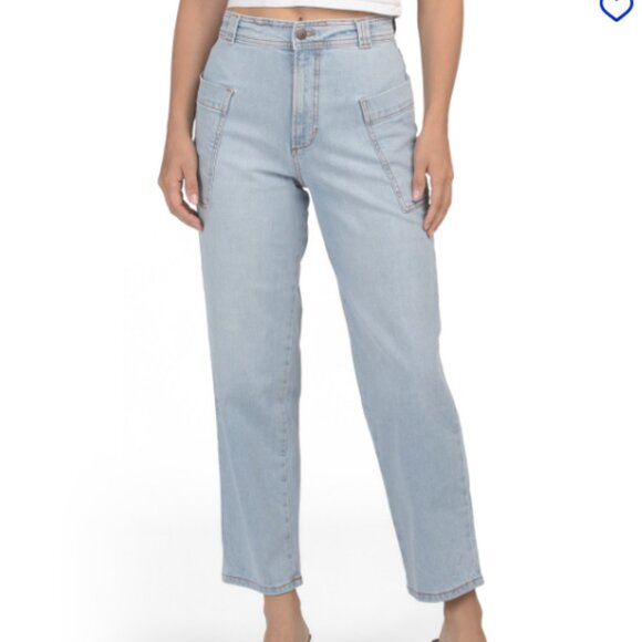 NEW JOE'S Barrel Leg Jeans With Patch Pockets IN Light Wash for women 1225 6m3 - Picture 1 of 4